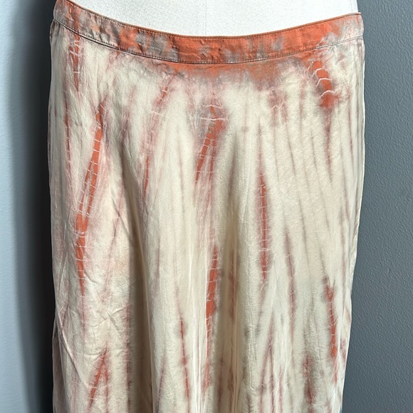 ABS Allen Schwartz Silk Tie Die Midi Skirt size 12 - Picture 7 of 16